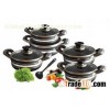 10 Piece Non-stick Kitchen Cooking Aluminum Cookware Pot Set