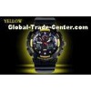 Unisex Black Daily Alarm EL Backlight Analog Digital Watches With Stop Watch
