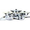 12 PCS Kitchen Stainless Steel Cookware Sets with Black Bakelite Handle