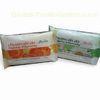 Wet facial tissue, made of spunlance, nonwovens, soft and thick