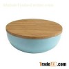 Melamine Bowl With Wood Lid