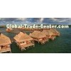 Small Modular Prefabricated Hotel , Yellow Overwater Bungalow With Light Steel Frame