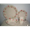 16pcs Stoneware Handpainted Dinnerware Set