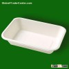 Disposable paper pulp soup tray