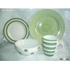 16pcs stoneware hand brush modern dinnerware set