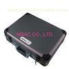 Plastic Handle Aluminum Tool Carrying Cases With Foam Insert , Dark Brown