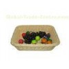 Dark Brown Rattan Storage Basket  for  Bread Bakery , washable and food safe