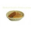 Graceful Washable Rattan Bread Basket Beige Oval For Bakery Shop