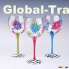 Long Stemmed handpainted wine glass