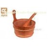 Original Smell Red Cedar Wooden Sauna Bucket Shower , 4L 1 gallon sauna pail