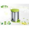 White Hotel Room SS  Foot Operated Bin Mirror Satin 5 x 39.4CM 12L