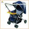 Blue Aluminium Umbrella Baby Buggy Strollers Wheel With Brake
