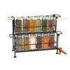 12 pieces small glass  spice jars  with lids on rack , 90ml for home