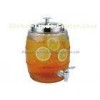 Home essentials glass beverage dispenser with spigot 5L / glass water dispenser