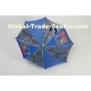 Blue Kids Parasol Umbrellas Custom Stick With Plastic Handle 15" 8K