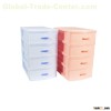 Small plastic drawer storage box,4-layer storage cabinet
