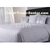 100% Cotton 3cm Stripes Luxury Hotel Bedding Sets 200TC Embroidered Hotel Bed Set
