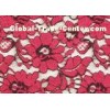 OEM / OMD Red Elastic Brushed Lace Fabric with 135cm Width CY-LQ0001