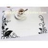 Printed Waterpfoof heat resistant silicone table mat for Western restaurant 1.75 inch