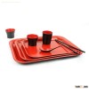 Melamine rectangle plastic fast food tray,fruit tray for hotel and restaurant