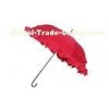 46 Inch Arc Wedding Parasol Umbrellas , Red Straight Automatic Open
