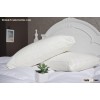 solid edged white duck feather pillow