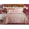 Contemporary Tencel Bedding Luxury Bed Linens Silk Quilt Pink Pillowcase