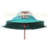300cm Sunbrella Patio Umbrella / Three Layers Strong Air Vent Wooden