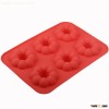 Round flower silicone mold chocolate donut mold 6 with mold bakeware cake mold SB-087