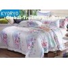 Hotel Flower Cotton 4PCS Twin Bedding Sets Soft Comfortable With Customized
