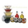 Eco - friendly  clear glass salad bowl set for fruit ,  ice cream