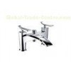 Double Lever Deck Mounted Bath Water Mixer Taps for Bathroom