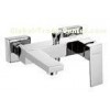 Brass Two Hole Wall Mounted Bath Taps , Square Body Brass For Shower Room