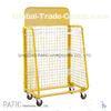 Wheeled Steel Retail Display Stands Wire Mesh Display Shelving 10-30kgs