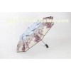 Custom Blue LED Lighted Umbrella Auto Open UV Protection For Company