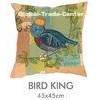 Square Embroidery Birds Applique Pillow Covers 18 X 18 For Chair Floor