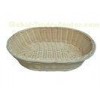 Hand Weaved Oval Rattan Bread Basket For Storage , Poly Food Basket