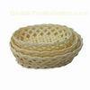 Oval Storage Basket in Milk Yellow, Made of Plastic Rattan, Used for Packing and Storage