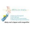Security design LED night light infant / Baby Nail Clippers With Magnifying Glass