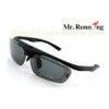 Cool Outdoor Mens Protective Polarized Cycling Sunglasses , Black PC Frame