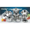 0.65mm Body ss 201 Kitchen Stainless Steel Cookware Sets for 13 pcs