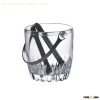bar wine ice bucket/wholesale/glass ice buckets/bar supplies/commercial ice bucket/small ice bucket/