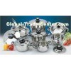 0.65mm Body ss 201 Kitchen Stainless Steel Cookware Sets for 13 pcs