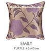 Bedroom Purple Red Jacquard Pillow Cover Customized Cushion , Office 100 Polyester Pillow