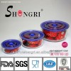 Round Food Storage with Red Plastic Cover Airtight