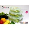 different sizes glass food container with PP cover