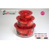 red round airtight food container set