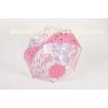 23" Pink Dome Kids Parasol Umbrellas , PVC Clear Umbrella Full Printing