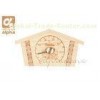 Wooden Pine Log House Sauna Thermometer barometer Thermometer 22 * 12 * 2.5CM
