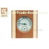 Wooden color Solid Red Cedar Deluxe Sauna Thermometer Hygrometer , Sauna Accessory